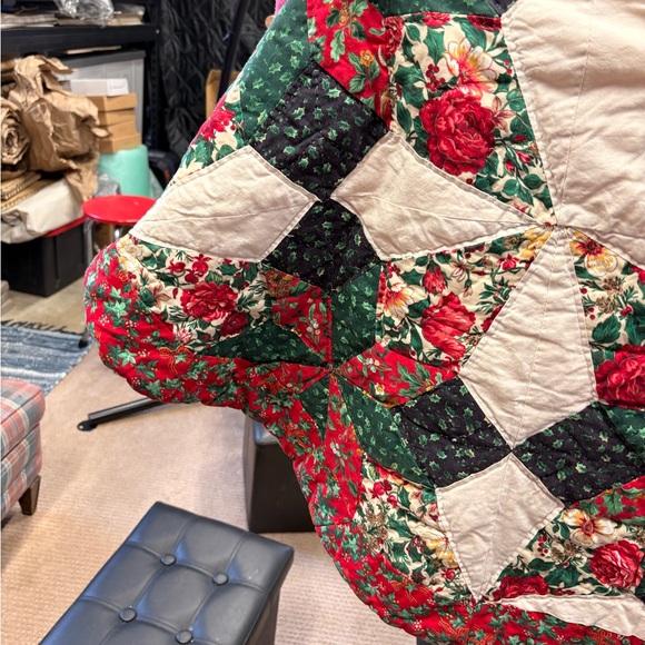 Holiday Star Patchwork Quilted Tree Skirt - Picture 8 of 8